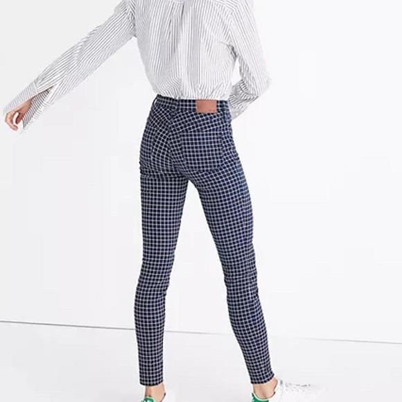 Madewell Denim - Madewell 9" High Rise Windowpane Edition Skinny Jeans, size 27